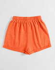 Tomato Drawstring Pocketed Elastic Waist Shorts