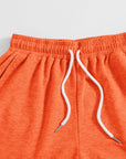 Tomato Drawstring Pocketed Elastic Waist Shorts