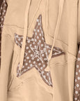 Drawstring Star Long Sleeve Hoodie