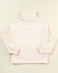 Drawstring Turtleneck Long Sleeve Sweatshirt