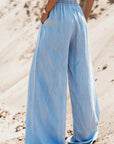 Drawstring Wide Leg Jeans