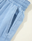 Drawstring Wide Leg Jeans