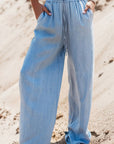 Drawstring Wide Leg Jeans