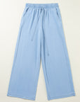 Drawstring Wide Leg Jeans