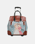 Nicole Lee USA Printed Rolling Tote Bag