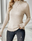 Mock Neck Long Sleeve Sweater