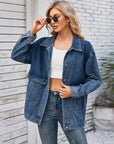 Button Up Long Sleeve Denim Jacket