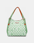 Nicole Lee USA Contrast Polka Dot Handbag