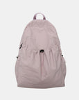 Lavender Drawstring Nylon Backpack Bag