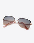 Rhinestone Heart Metal Frame Sunglasses