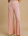 Umgee Elastic Waist Wide Leg Knit Pants