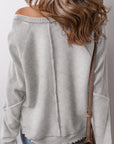 Exposed Seam Long Sleeve Sweatshirt