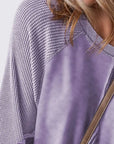 Exposed Seam Long Sleeve Sweatshirt