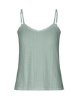 Dark Gray Eyelet Lace Detail V-Neck Cami