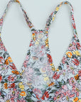 Light Gray Floral Surplice Cami