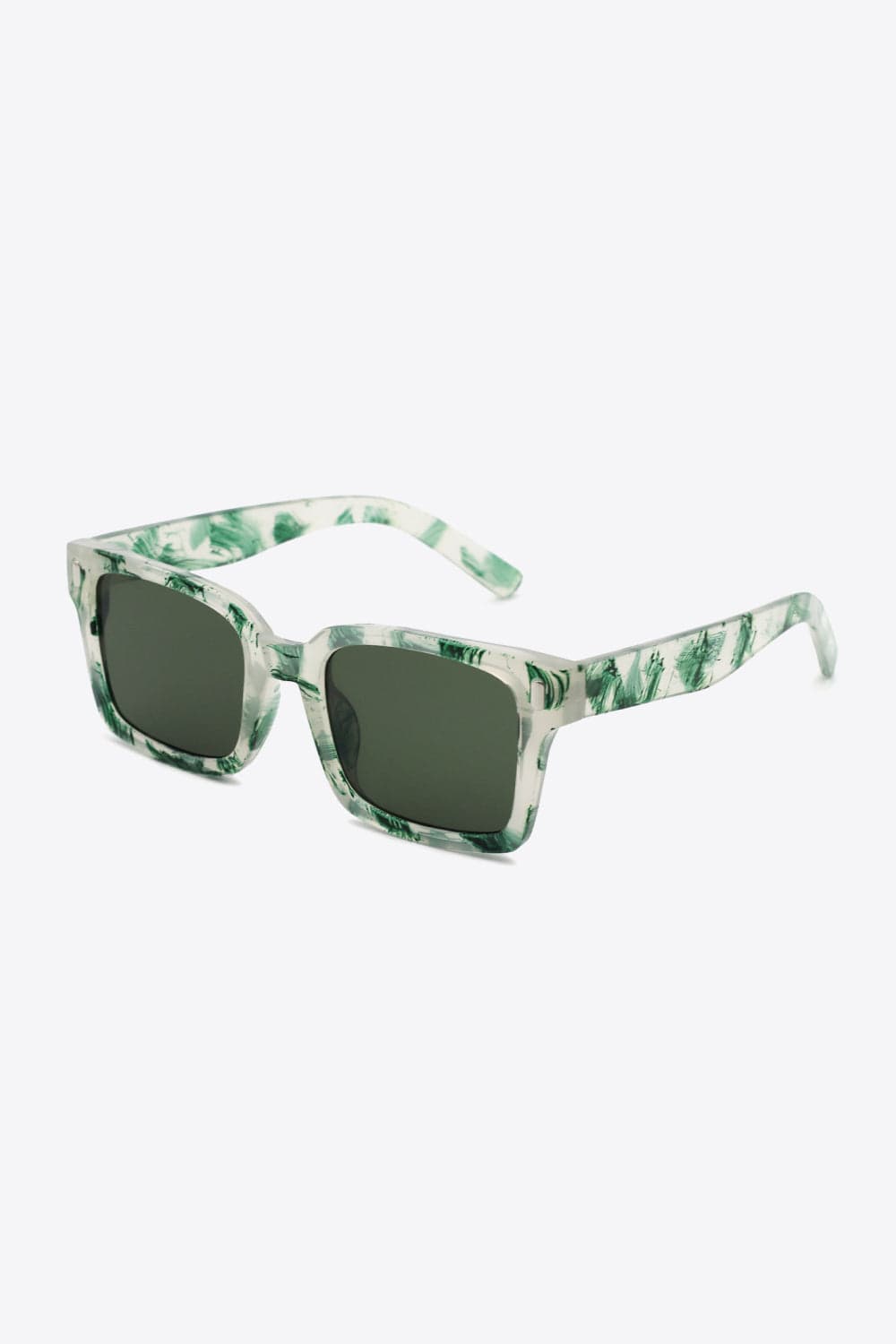 White Smoke UV400 Polycarbonate Square Sunglasses