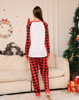 Full Size Raglan Sleeve Top and Plaid Pants Set