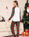 Full Size Reindeer Graphic Top and Plaid Pants Set