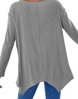 Full Size V-Neck Long Sleeve T-Shirt