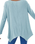 Full Size V-Neck Long Sleeve T-Shirt