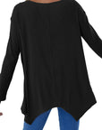 Full Size V-Neck Long Sleeve T-Shirt