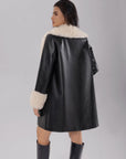 Fuzzy Long Sleeve Longline Coat