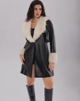 Fuzzy Long Sleeve Longline Coat