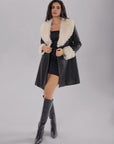 Fuzzy Long Sleeve Longline Coat