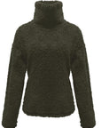 Fuzzy Turtleneck Long Sleeve Sweatshirt