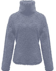 Fuzzy Turtleneck Long Sleeve Sweatshirt