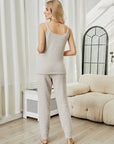 Fuzzy V-Neck Cami and Pants Lounge Set