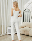 Fuzzy V-Neck Cami and Pants Lounge Set