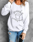 Ghost Graphic Long Sleeve Dropped Shoulder Sweatshirt