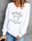 Ghost Graphic Long Sleeve Dropped Shoulder Sweatshirt