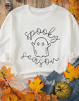 Ghost Graphic Long Sleeve Dropped Shoulder Sweatshirt