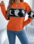 Ghost Round Neck Long Sleeve Sweater