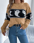 Ghost Round Neck Long Sleeve Sweater