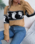 Ghost Round Neck Long Sleeve Sweater