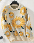 Sunflower Round Neck Long Sleeve Sweater