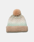 Gradient Knit Hat with Pompom