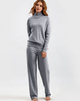 Basic Bae Turtleneck Raglan Sleeve Top and Pants Sweater Set