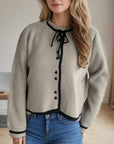 Button Down Long Sleeve Cardigan