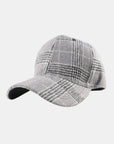 Plaid Adjustable Cotton Baseball Cap