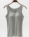 Lavender Full Size Wide Strap Modal Tank with Bra