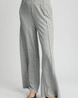 Umgee Elastic Waist Wide Leg Knit Pants