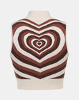 Heart Mock Neck Sweater Vest