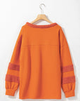 High-Low Round Neck Long Sleeve Sweatshirt