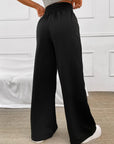 Honey Drawstring Elastic Waist Wide Leg Pants