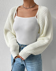 Honey Open Front Long Sleeve Cropped Cardigan