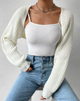 Honey Open Front Long Sleeve Cropped Cardigan